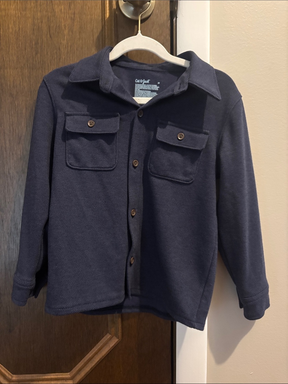 Cat & Jack Navy Button-Front Kids Jacket